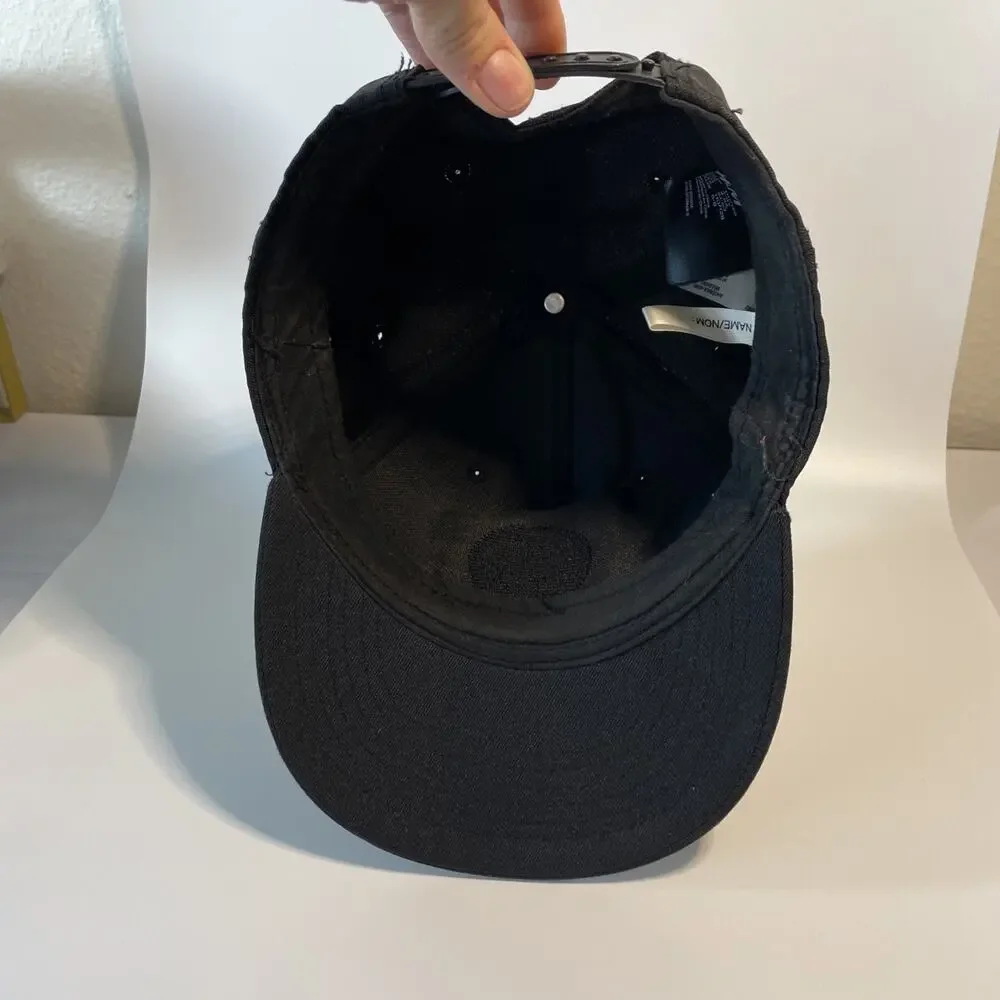 H&M Division Champions Play The Game Win Soccer Gold Sequin Black Snapback Cap